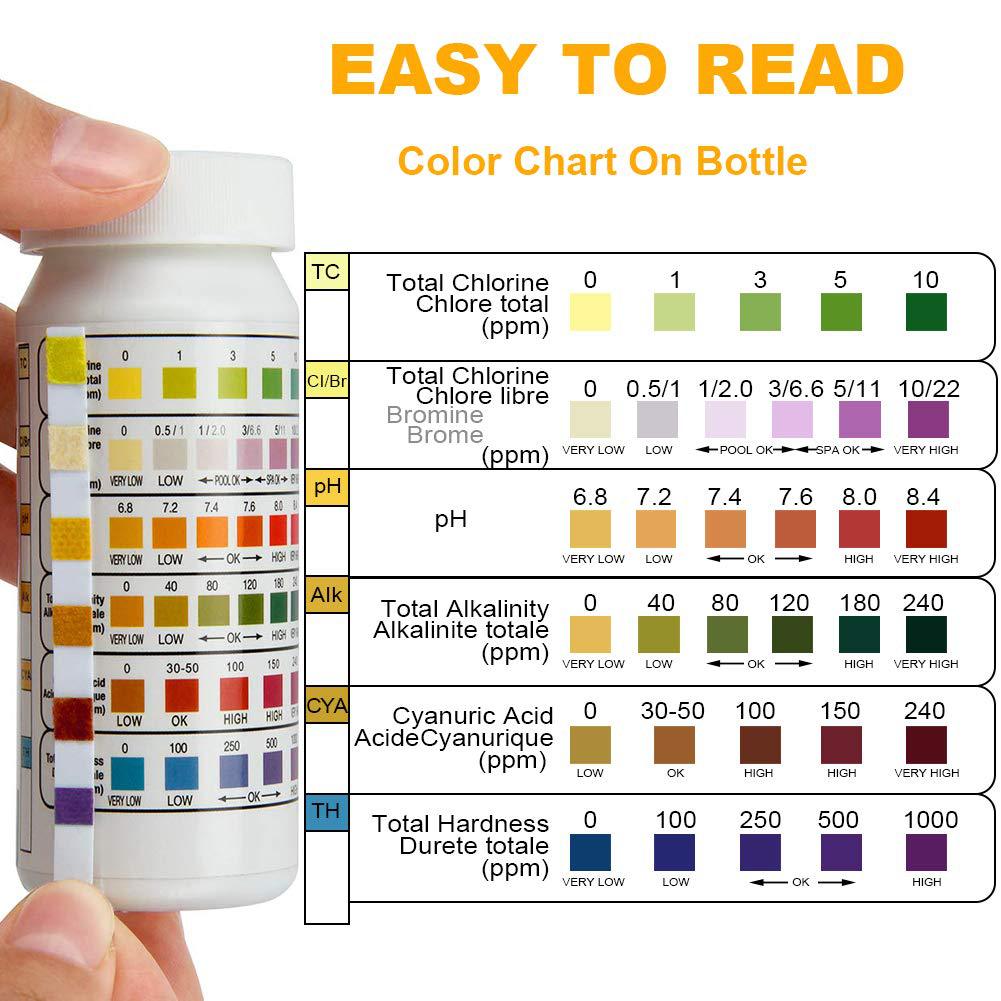 6 in 1 Pool Water Test Strips, - Marine Aquarium Water Testing recension och pris