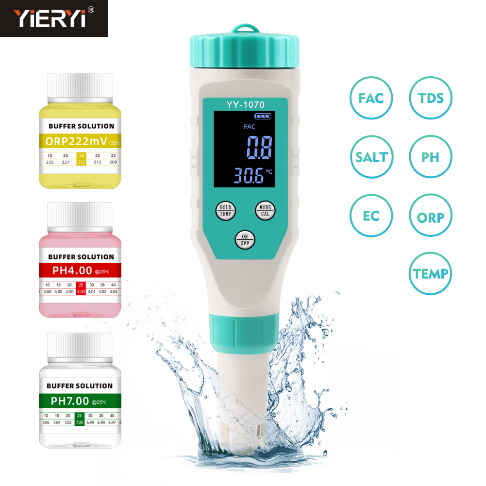 Digital PH/Chlorine/ORP/EC/TDS - Marine Aquarium Water Testing recension och pris