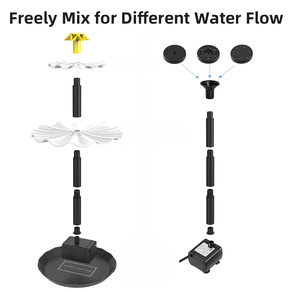 Solar Fountain Pump for Bird B - Marine Aquarium Led recension och pris