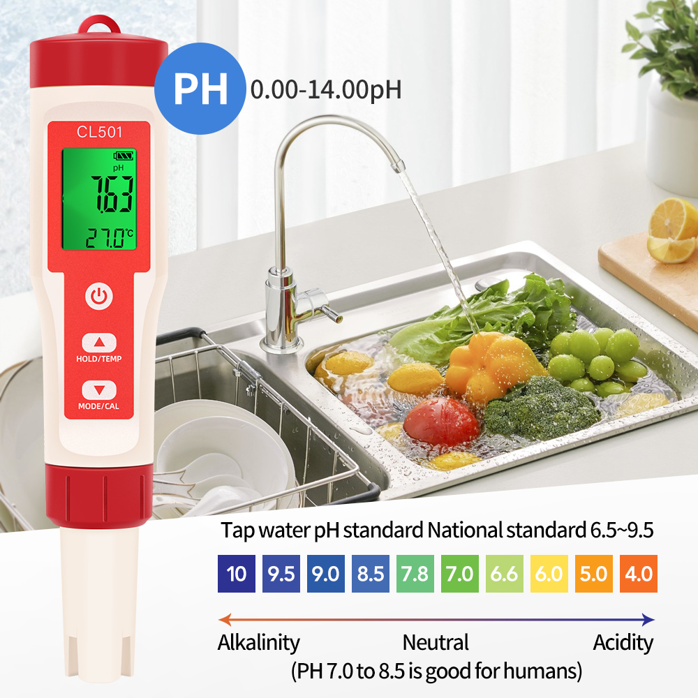 PH/CL2/H2/ORP/Temperature Mete - Marine Aquarium Water Testing recension och pris