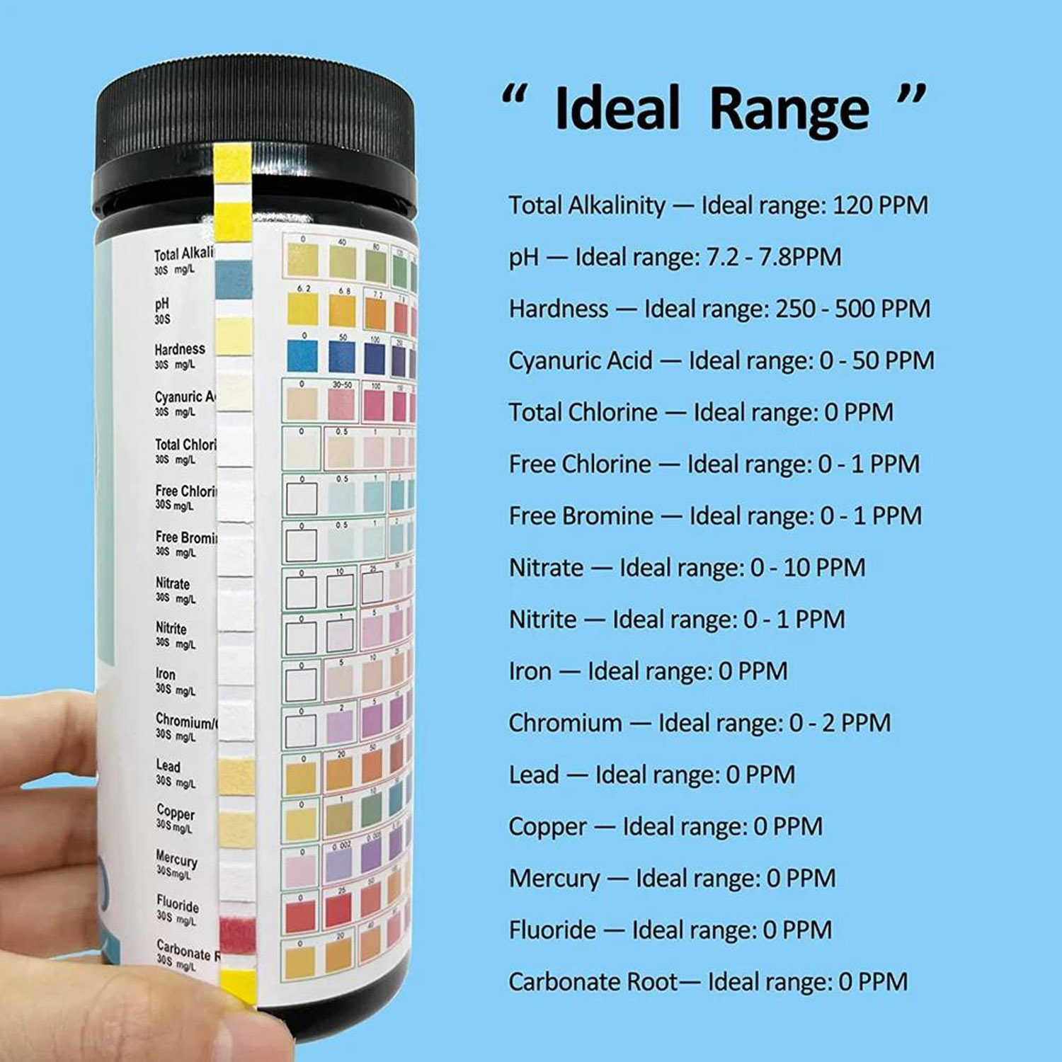 16-in-1 Water Test Kit Strips, - Marine Aquarium Water Testing recension och pris