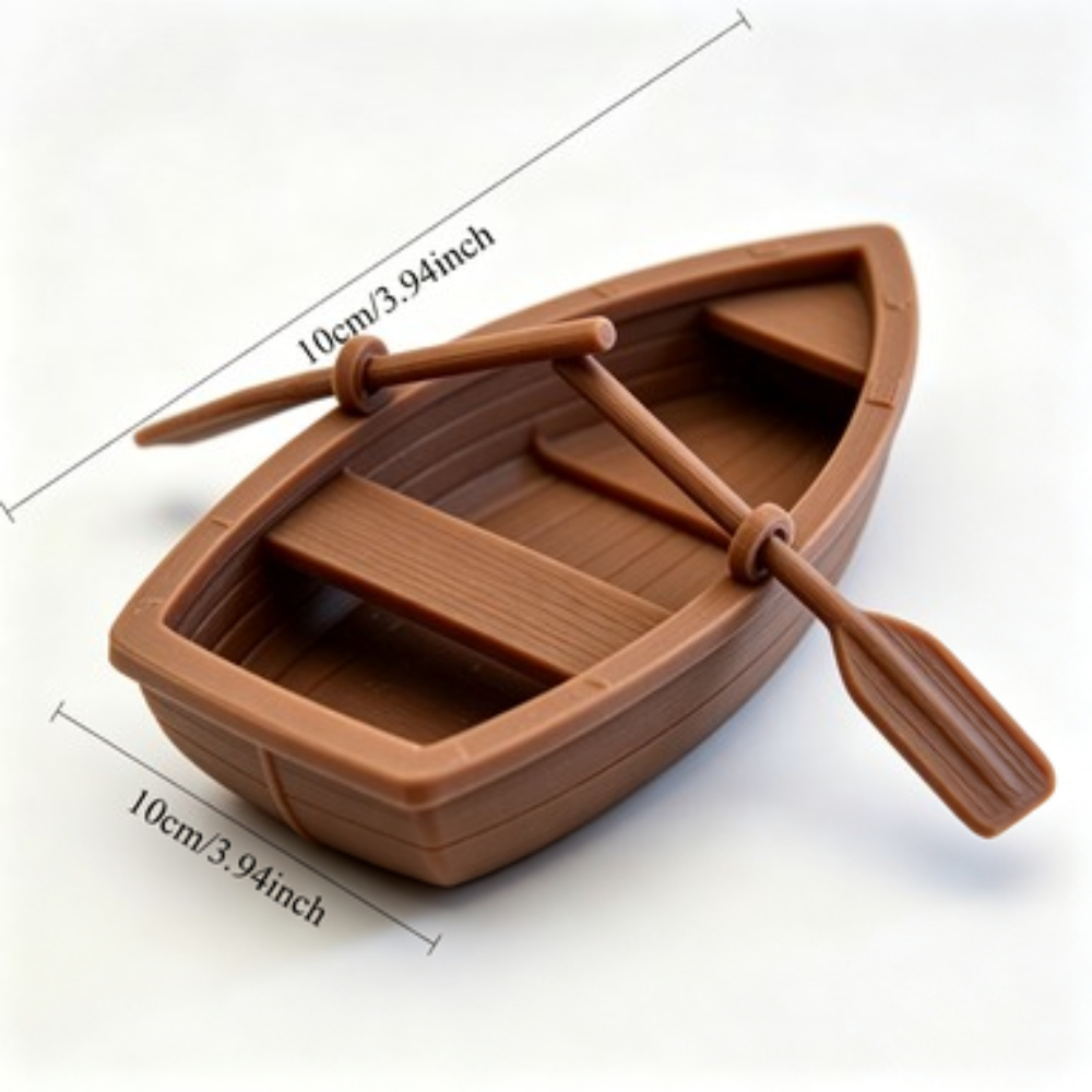 Mini Double Oar Wooden Boat Aq - Marine Aquarium All In One recension och pris