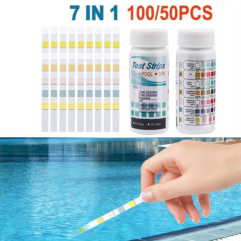7-in-1 50/100pcs Swimming Pool - Marine Aquarium Water Testing recension och pris