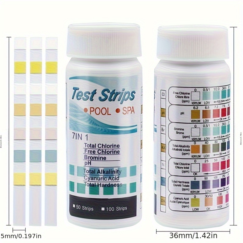 7-in-1 50/100pcs Swimming Pool - Marine Aquarium Water Testing recension och pris