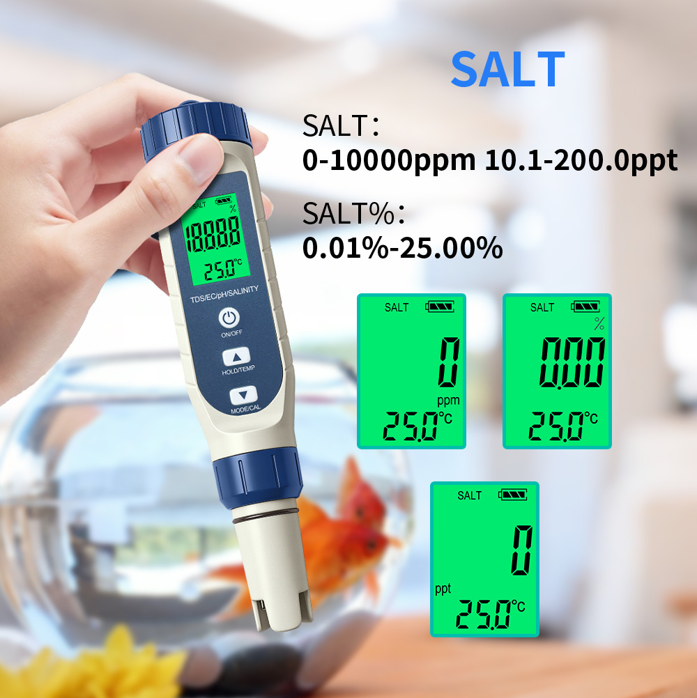 5 in 1 Water Quality Test Pen  - Marine Aquarium Water Testing recension och pris